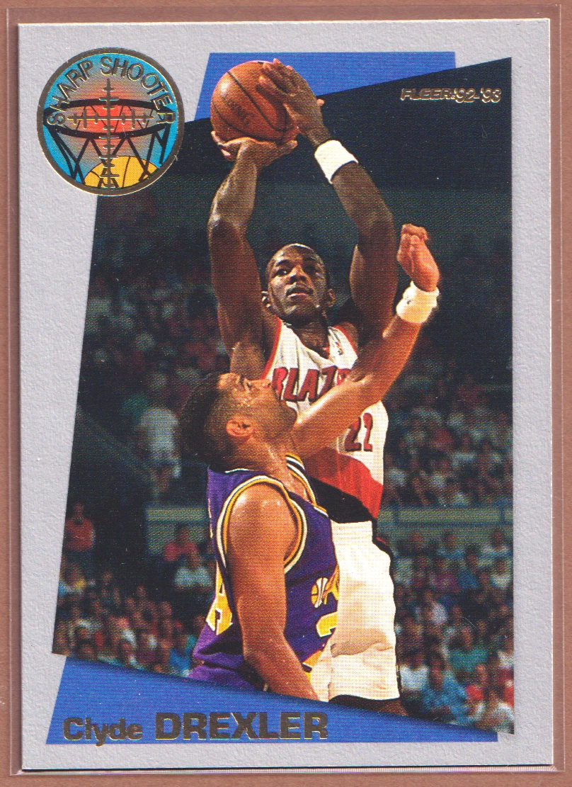 Fleer Clyde Drexler Basketball 1992-93 Season Sports Trading Cards 