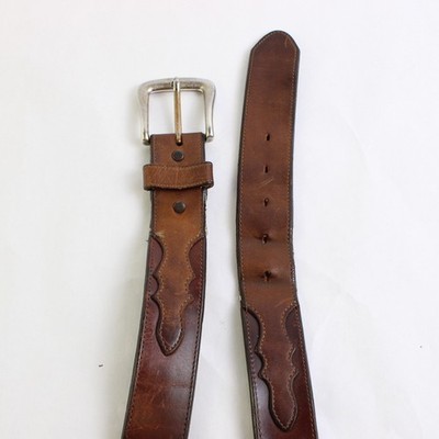 Justin Top Grain Cowhide Brown Leather Belt Western Style 166BD