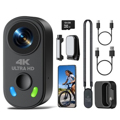 4K Mini POV Action Camera Wearable Thumb WiFi Sports Camera EIS Stabilization US