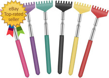 YIMICOO 6 Pack Extendable Back Scratcher - Portable Telescoping Metal Back Scrat