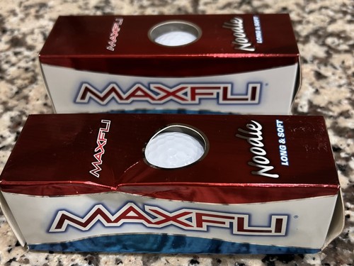 New 2 Sleeves of 3 MAXFLI Noodle Long & Soft Golf Balls 6 Balls Total - Picture 4 of 4