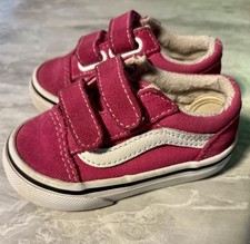 Baby Vans Off The Wall Suede Canvas Pink Sneakers Shoes Toddler 4