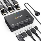 DP KVM Switch 2 PC 2 Monitore DisplayPort 4K 144Hz USB 2.0 Dual Monitor Set