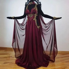 Elegant Burgundy V-Neck Evening Dresses Sleeveless Beaded Appliqued Prom Gowns