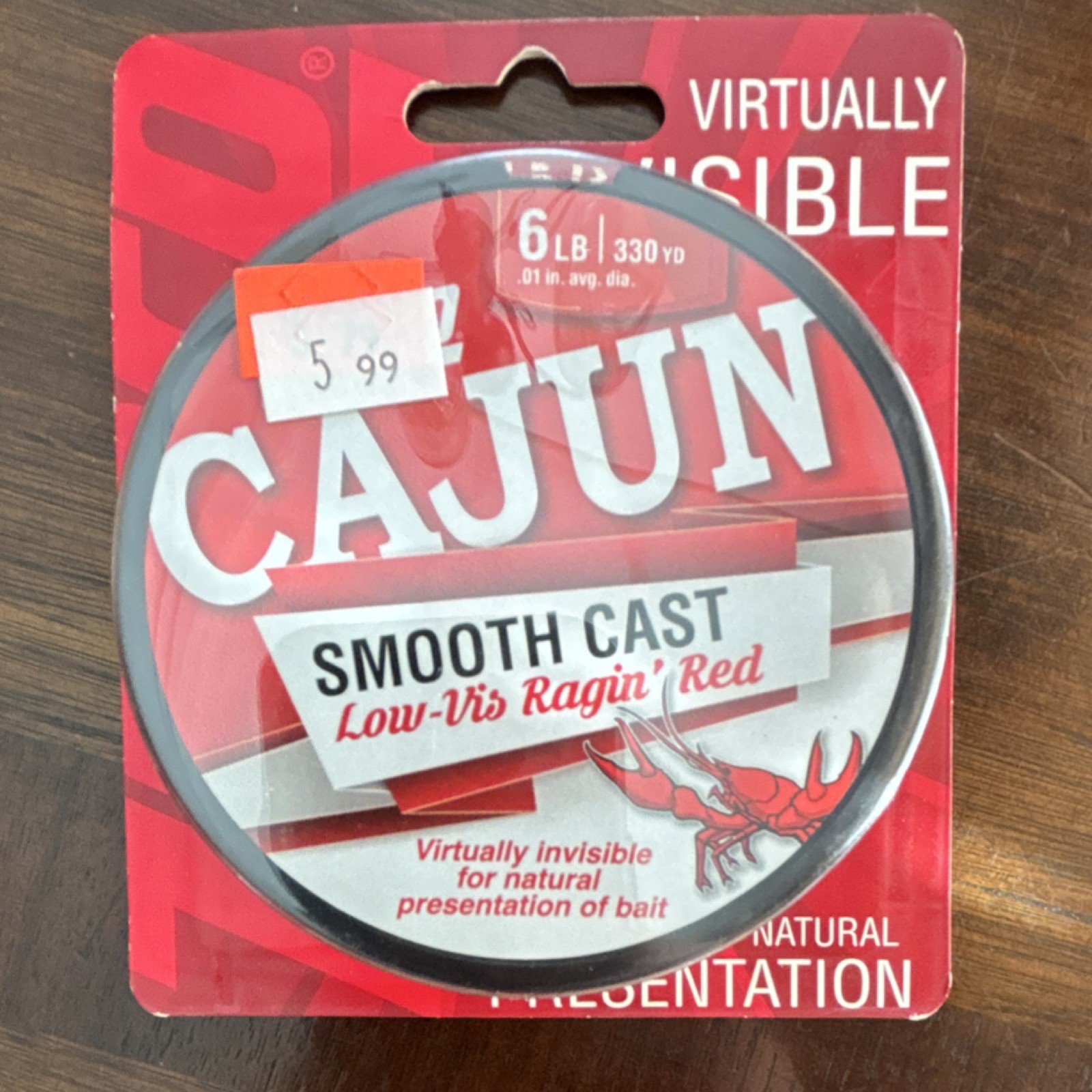 Zebco Smooth Cast Low-Vis Monofilament Fishing Line 6lb 330yd Ragin' Red