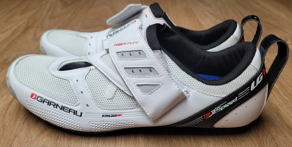 Zapatos de ciclismo Louis Garneau Tri X Speed II para hombre talla US14 EU48 blanco triatlón Foto 3 de 4