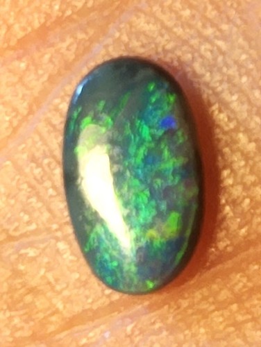 RICH GREEN L/ RIDGE SOLID N3 BLACK OPAL - 0.50ct - $5 Post -AAopals LRB