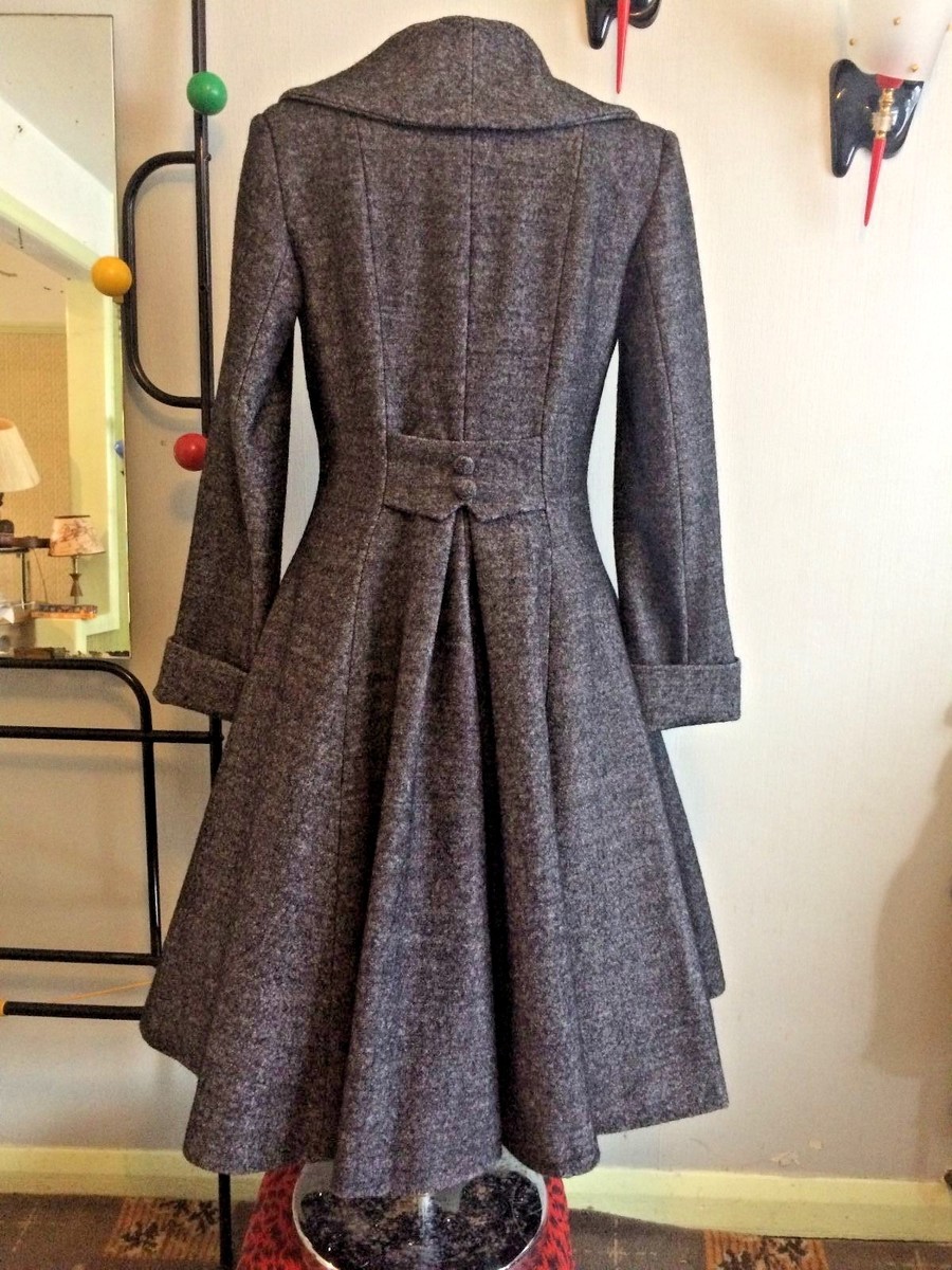 Femmes 1940/50s Swing Style Manteau Hiver Rockabilly, Rock Et