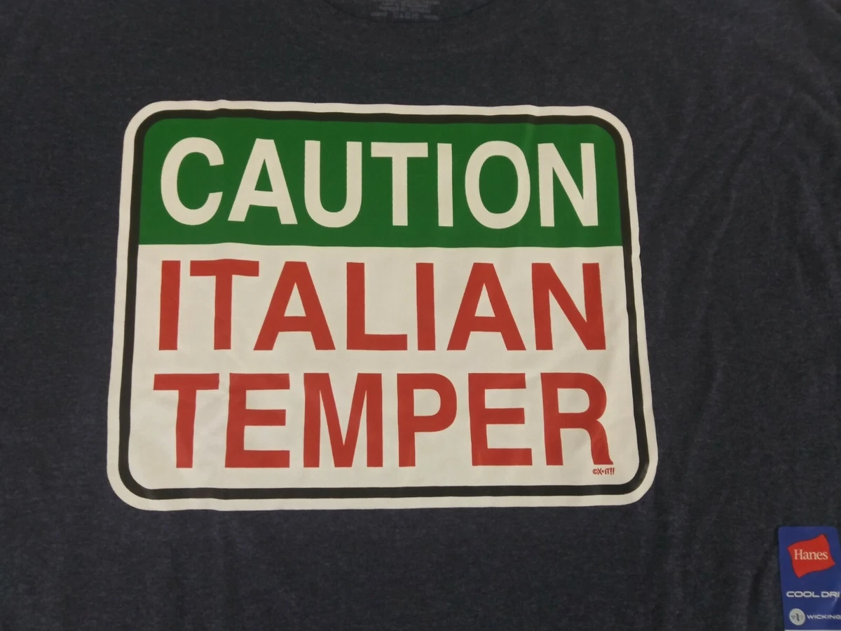 Men's/Unisex Funny Caution Italian Temper Short Sleeve T-shirt