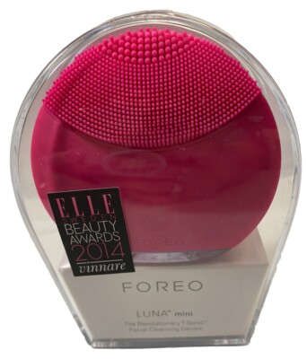 FOREO LUNA Mini T-Sonic Facial Cleansing Device Magenta NEW In Sealed Case
