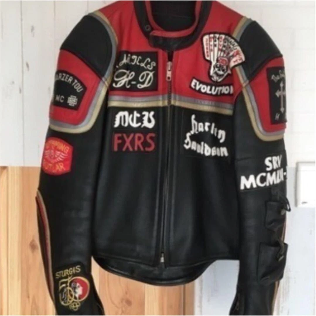 Harley-Davidson Marlboro Riders Leather Single Jacket men's Free size from Japan