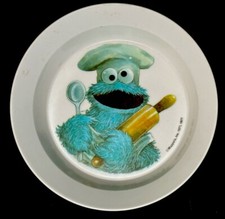 Sesame Street Muppet Cookie Monster Vintage. 1977 kids Cereal Bowl