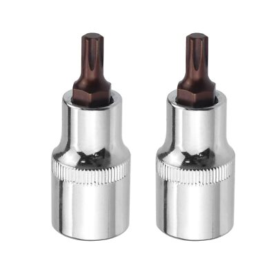 2pack Vehicle T35 Torx Head Screwdriver 1/2'' Square Drive Socket K