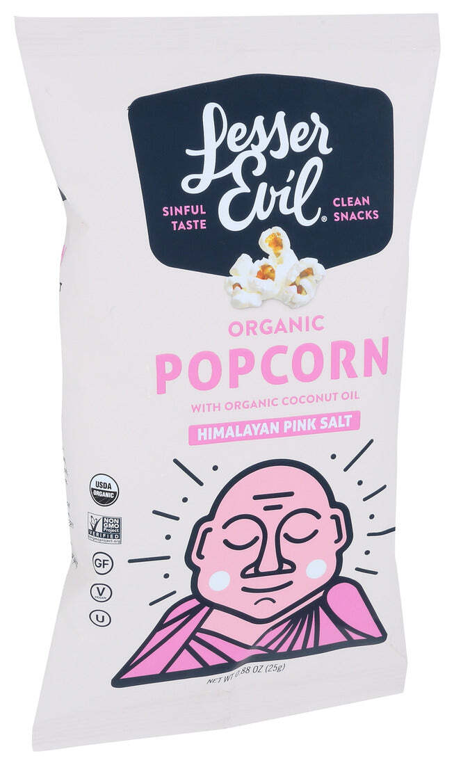 Органический попкорн Меньшее зло, Гималайская розовая соль, 88 унций