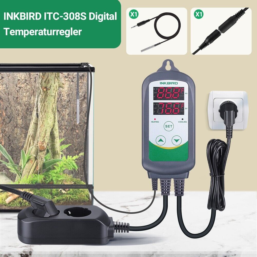 Inkbird ITC-308S Temperature Controller Temperaturregler Heizen Kühlen 230V AC