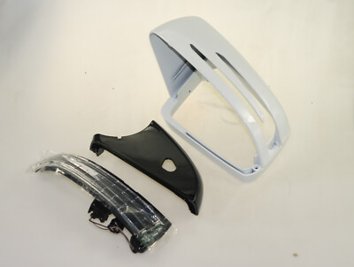 Driver Side Top&Lower Mirror Cover W/Light Mercedes E250 E300 E350 E500 White