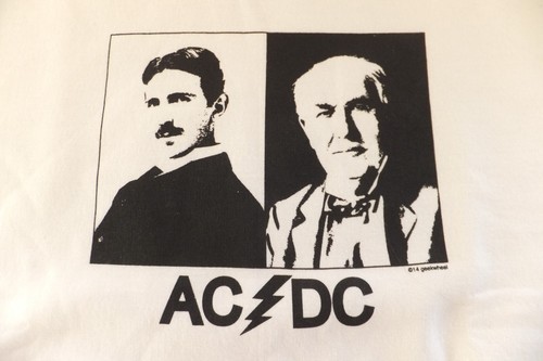 AC/DC Tesla Edison Sweatshirt Gildan Medium Heavy Blend Mens Cotton ...