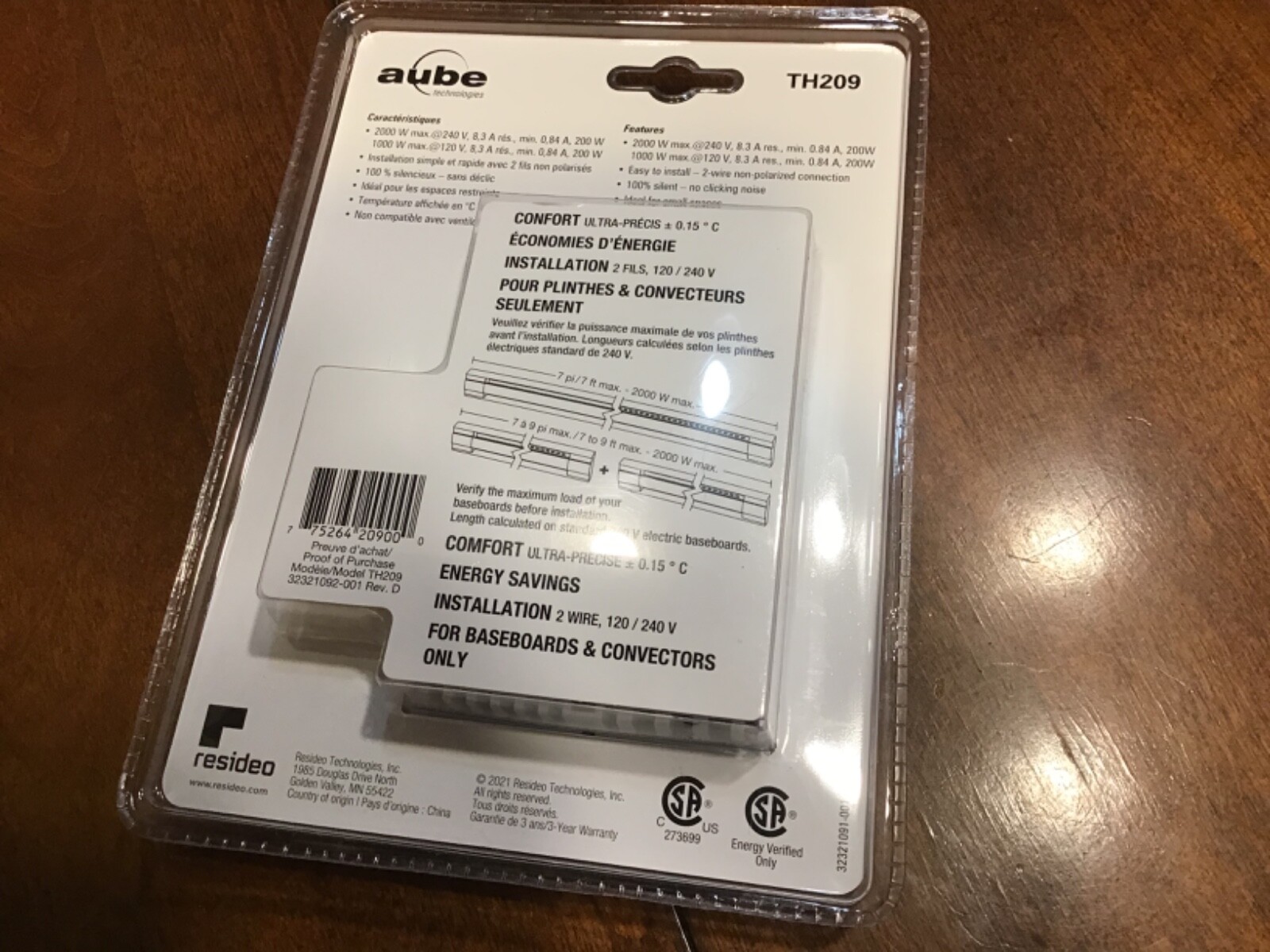 Aube technologies TH209 thermostat new in package | eBay