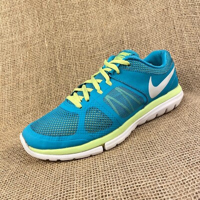 women's Nike Flex running shoes neon green size