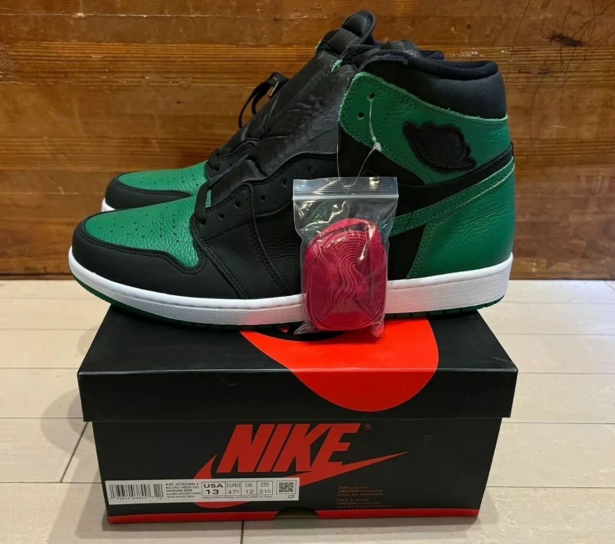 2020 Nike Air Jordan 1 Retro High OG Pine Green Black White Celtics Boston 13