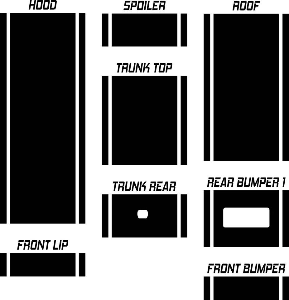 Rayas de carreras autocuración y gráficos para Honda S2000 2003 a 2009 Foto 3 de 4