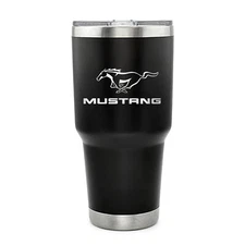 Ford Mustang 30 oz Vaccum Sealed Black Stainless Steel Travel Tumbler Mug