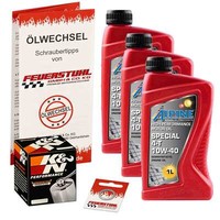 Honda Vt 750 C/C2 Shadow (RC44) 97-02, Alpine 10W40 ÖL + K&N Chrom ÖLfilter Set