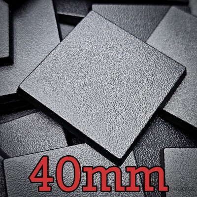 40 mm quadratische ABS-Kunststoffsockel - Wargaming Miniatursockel OBS - Hobby Heaven UK