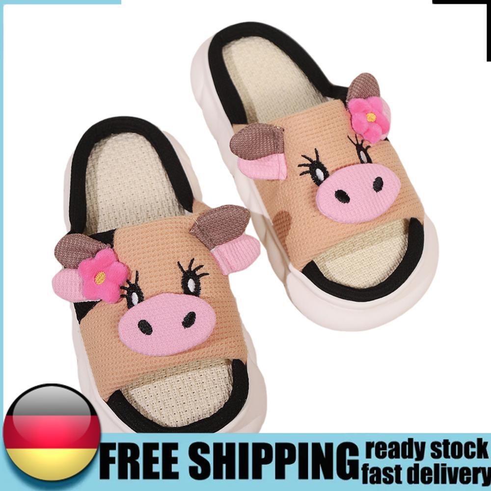 APL Open Toe Cow Slippers Soft Ho Slippers Funny Comfortable for Indoor Outdoor