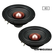 2PCS 4 Inch Full Range Speaker 8 Ohm Speaker Round Speaker Unit Loudspeakers