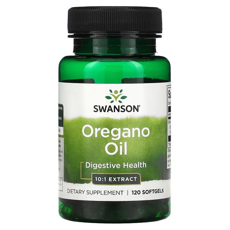 OREGANO OIL EXTRACT 120 perlas 1500mg SWANSON el + potente antibiotico natural