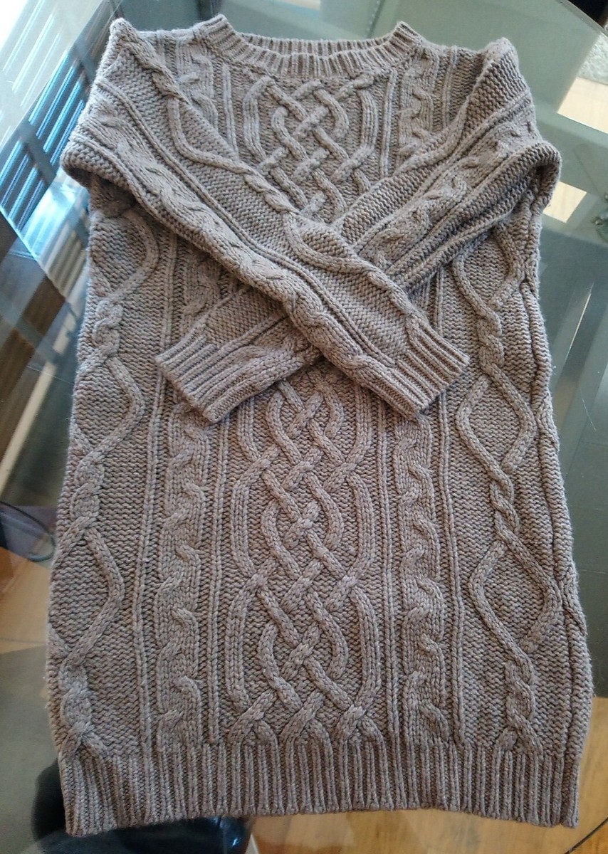 cable knit sweater dress victoria's secret Victorias Secret Moda International Cable Sweater Dress Taupe Sz XS