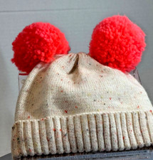 Baby Gap Beanie multicolor Dual Pom Poms Hat Cute Soft S/M (2-3)