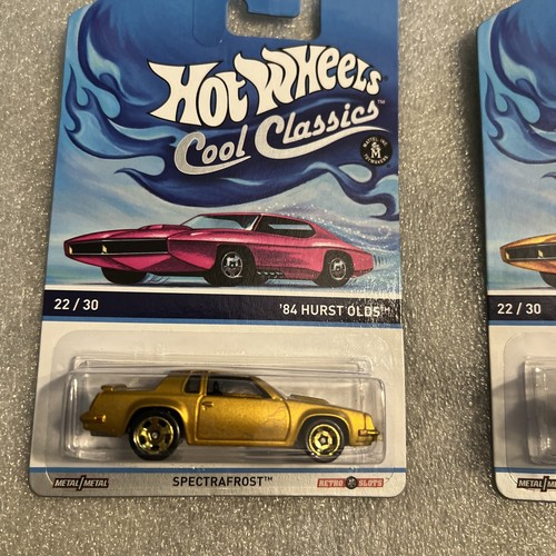 2/Hot wheels cool classics(2)84 Hurst Olds 22/30 New Pink&Orange Car Backs B207 - Picture 2 of 17