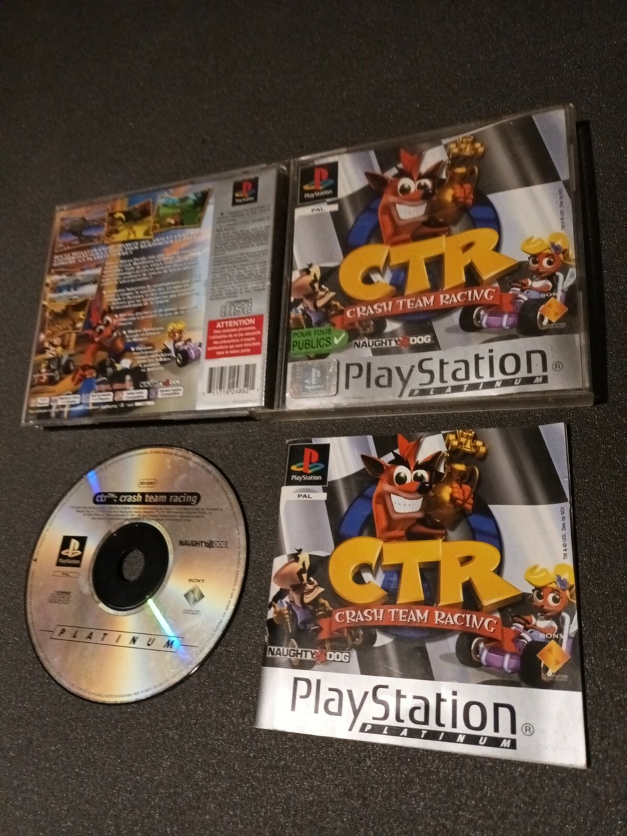 Jeu CTR Crash Team Racing Platinum Pour PlayStation 1 (PS1) - Version PAL + Notice - Bon état