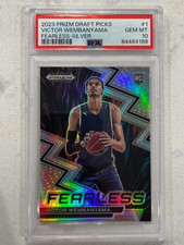 VICTOR WEMBANYAMA Spurs 2023-24 Prizm Draft Picks Fearless Silver Prizm PSA 10