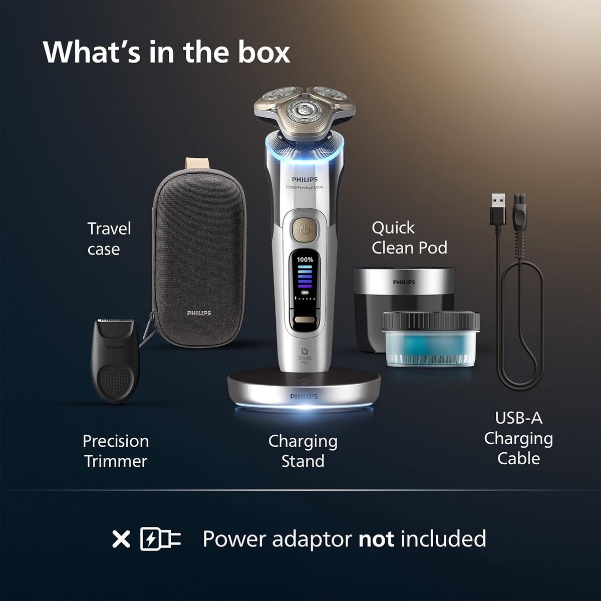Philips Shaver i9000 Prestige Ultra, Skin IQ Pro, Model XP9404/31