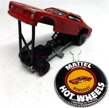 Hot Wheels Redline Mongoose Car 1969 Red Made In USA W/Button