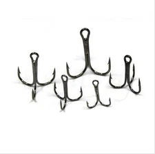 10/20PCS Fishing Hook Sharpened Treble Hooks 6 Sizes Available 2/4/6/8/10/12