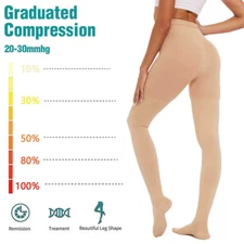 20-30 mmHg Compression Pantyhose Support Stockings Medical Relief Varicose Veins