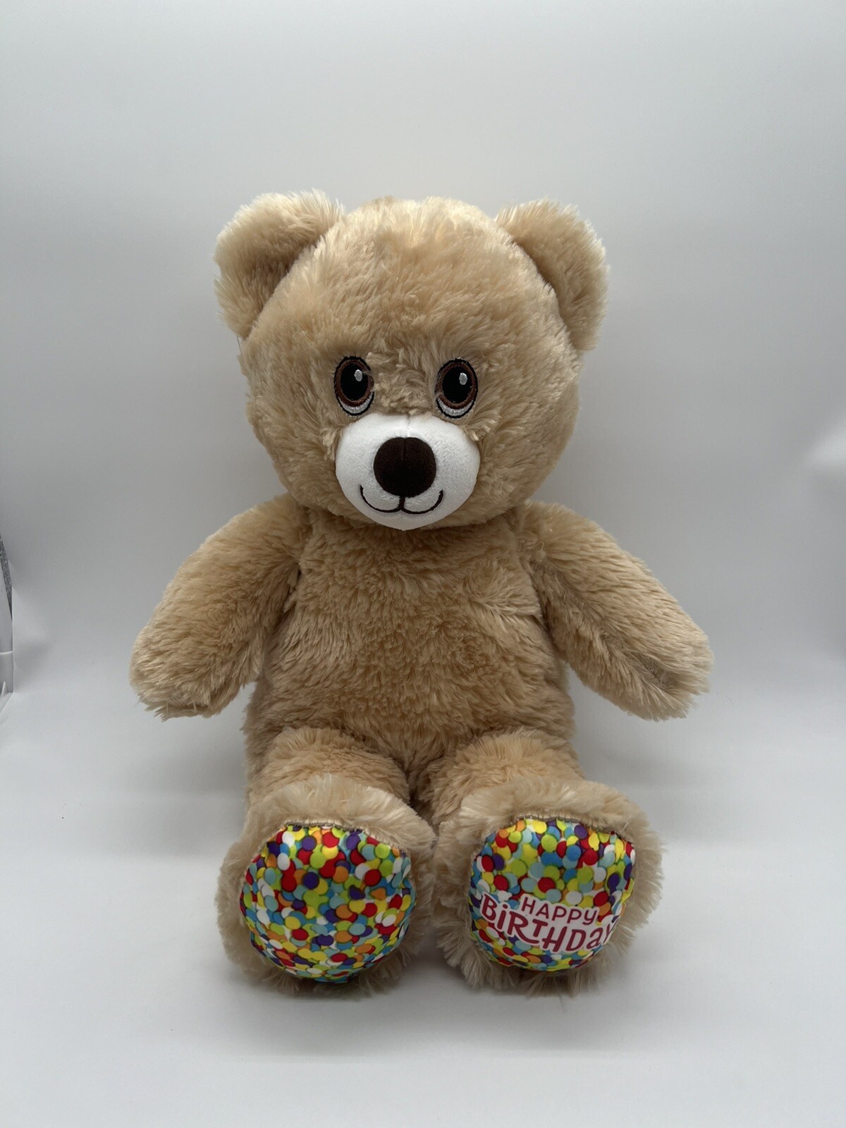 Build A Bear Happy Birthday Light Brown Tan Teddy Bear Plush 15