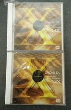2x RiTEK DVD+R DL 2.4X Duable Layer 240min Video & 8.5GB Data - NEW & Sealed!