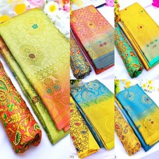 Women's Pattu Silk Saree with Embroidery Blouse Piece