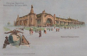 Palace of Transportation Official Souvenir 1904 St Louis World's Fair Postcard