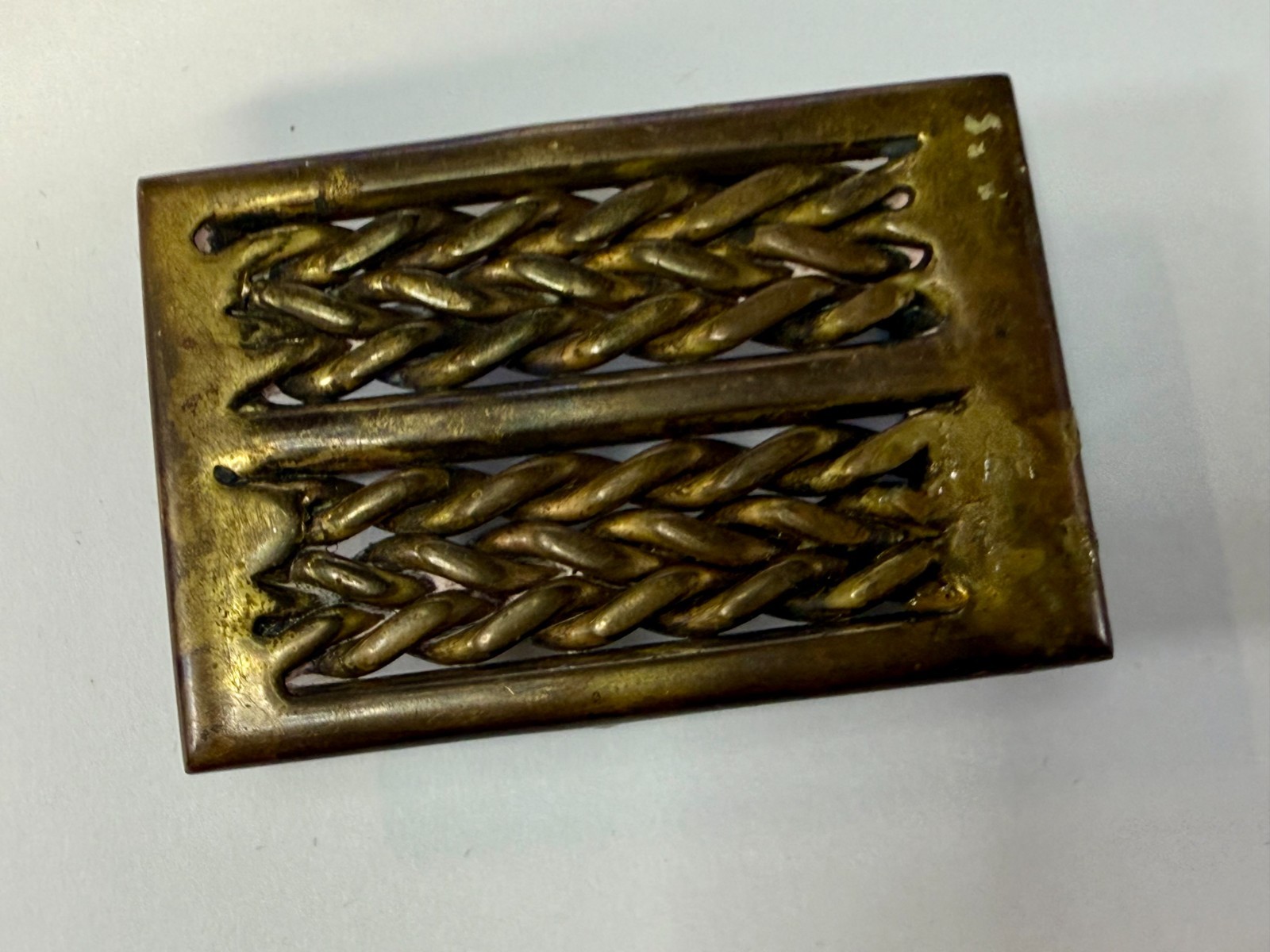 Braided Pattern Artisan Solid Brass Vintage Belt … - image 15