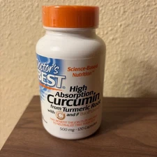 Doctor's Best Best Curcumin C3 Complex Turmeric, 500 mg, 120 Capsules Exp 8/25