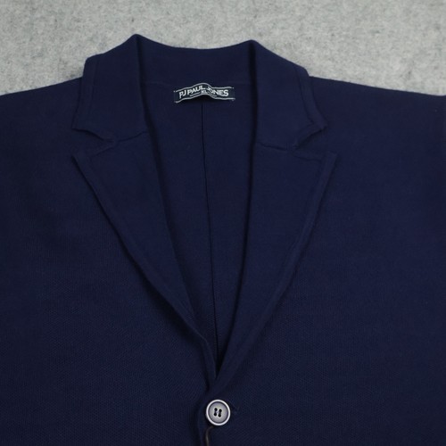 PJ Paul Jones Blazer Mens XL Navy Blue Knit Unstructured Casual Cardigan Jacket - Picture 2 of 11