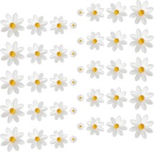 B&uuml;gelflicken G&auml;nsebl&uuml;mchen 40 St&uuml;ck, Blumen Patches zum Aufb&uuml;geln &ndash; N&auml;hzubeh&ouml;r
