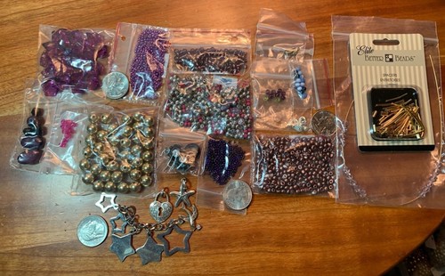 Assorted Beads For Jewelry Making Multi-Colored Craft Supply Bulk Lot Includes C