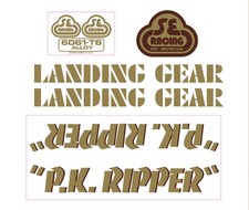 SE Racing - P.K. Ripper Decal set - gold w/br...